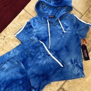 AQ Sport two pc shorts Hoodie Set